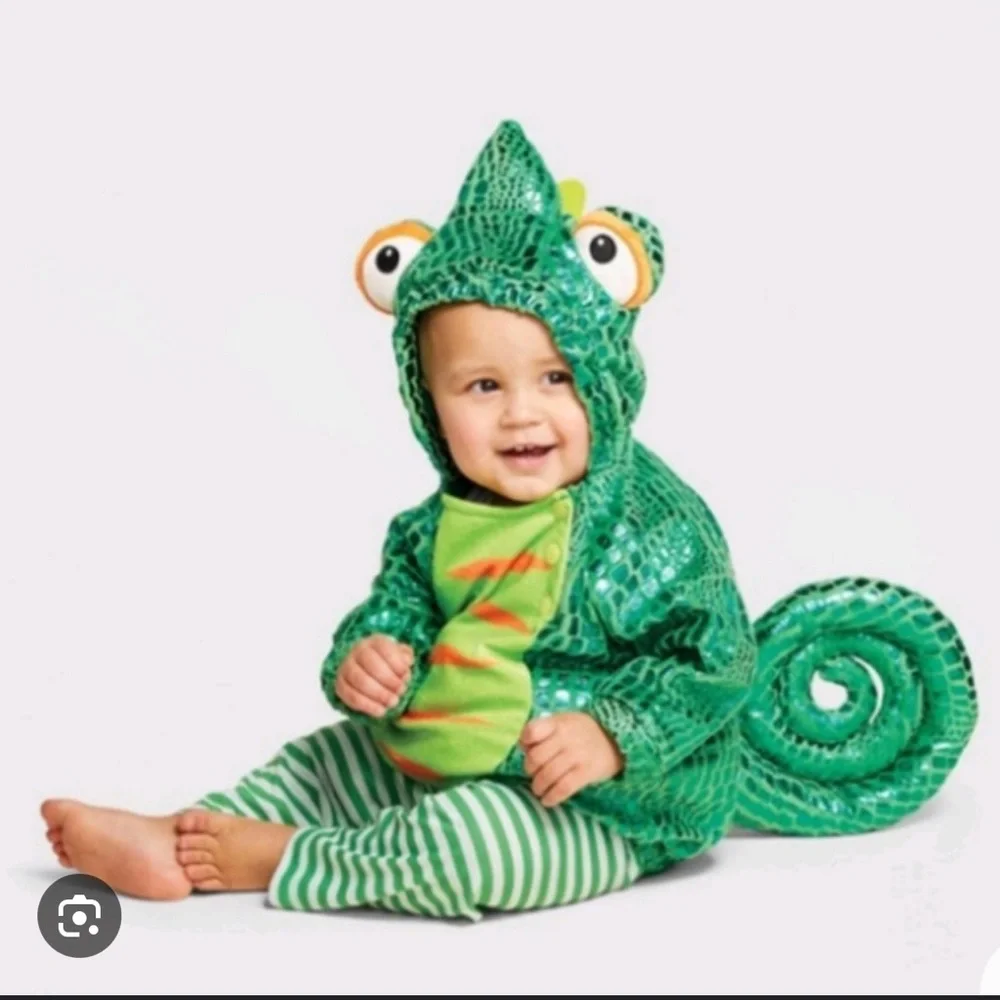 Green Chameleon Halloween Costume - Picture 2 of 7